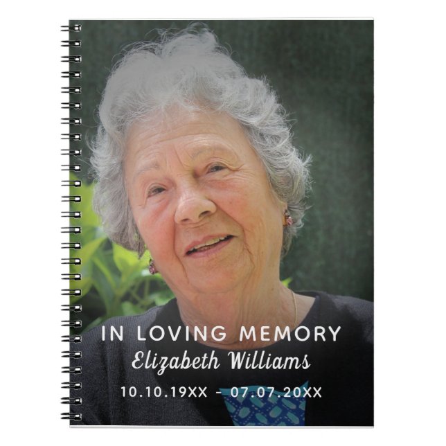 Carnet Photo Personnalisée Dans Loving Memory Célébration (Devant)