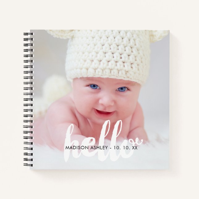 Carnet Photo personnalisée Faire-part de naissance bébé (Devant)