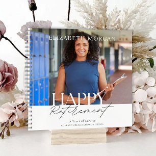 Carnet Photo personnalisée Message de retraite heureuse m