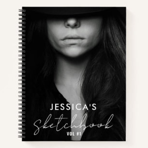 Carnet Photo personnalisée Noir Blanc Artiste Squelette S