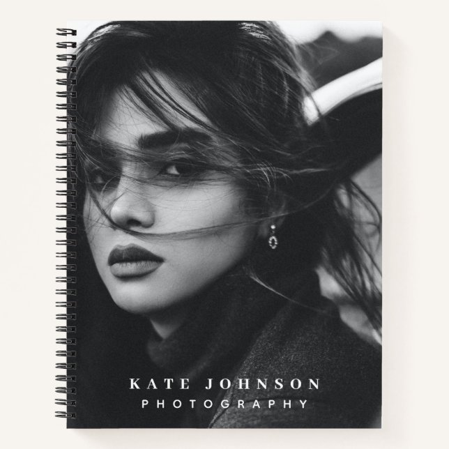 Carnet Photo simple moderne Code QR Médias sociaux (Devant)