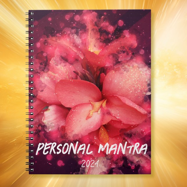 Carnet photo Spiral (This vibrant floral photo art journal allows you to customize all text. )