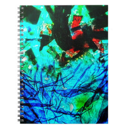 Carnet photo spirale bleu abstrait