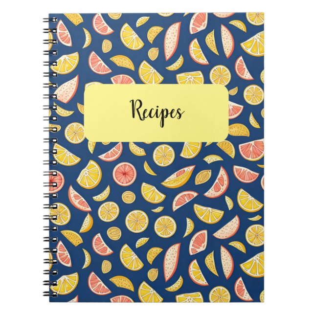 Carnet photo spirale citron et oranges (Devant)