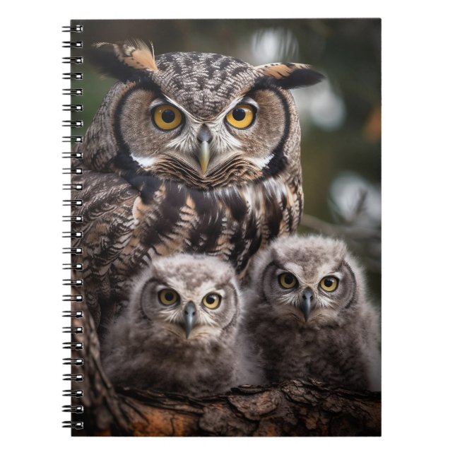 Carnet photo spirale de la famille Owl (Devant)