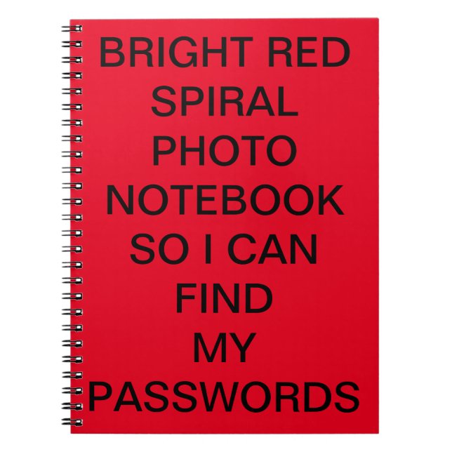 Carnet photo spirale en ROUGE (Devant)