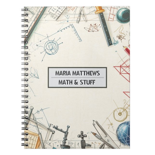 Carnet photo spirale mathématique personnalisé (Devant)