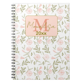 carnet photo spirale personnalisée à fleurs