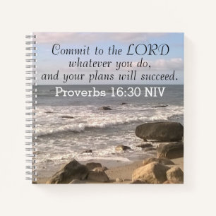 Carnet Photo Wavy Ocean Shore Proverbes Bible Verse Sea