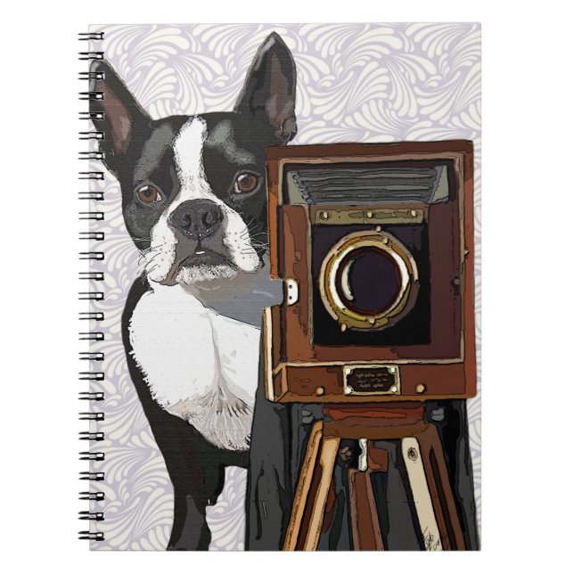 Carnet Photographe Boston Terrier 2 (Devant)