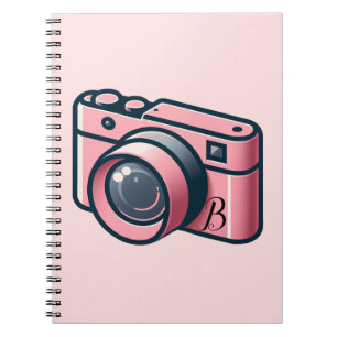 Carnet Photographie d'appareil photo personnalisé Rose et