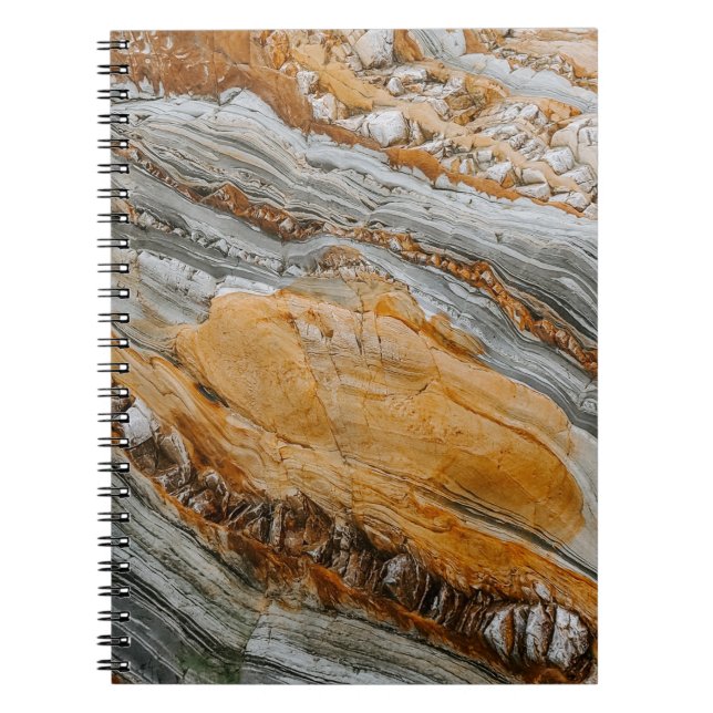 Carnet Photographie de gros plan de pierres grises et ora (Devant)