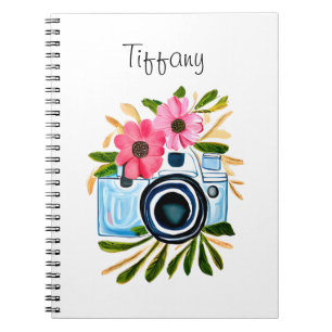 Carnet Photographie personnalisée Fleurs Appareil photo v