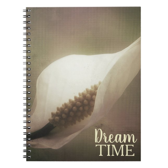 Carnet Phrase du temps de rêve floral Lily de paix (Devant)