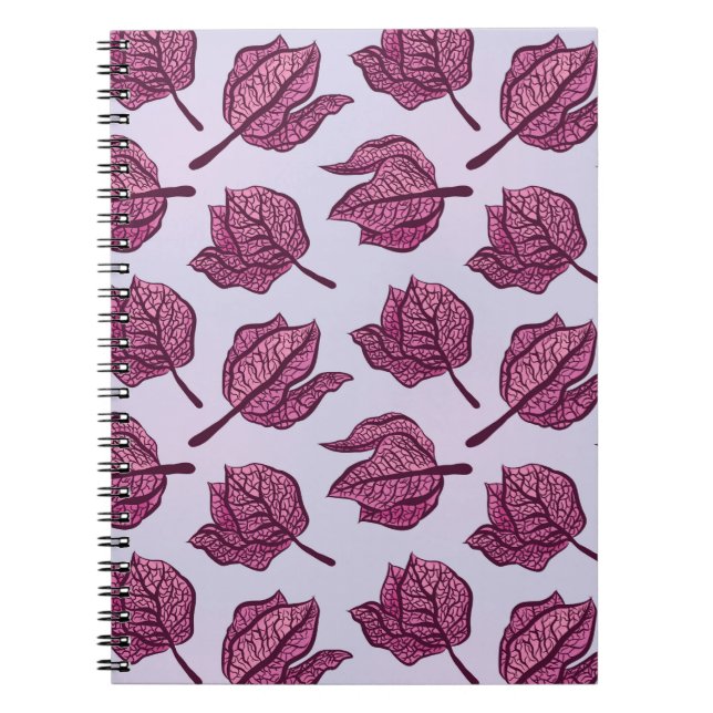 Carnet Physalis rose Fleur Motif Pastel Botanique (Devant)