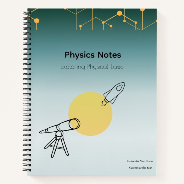 Carnet Physics Notes Notebook (Devant)