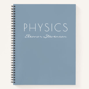 Carnet Physique personnalisée Graphique Papier Dusty Blu