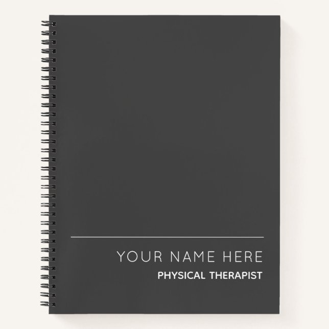 Carnet Physothérapeute Portable Spiral Personnalisé (Devant)