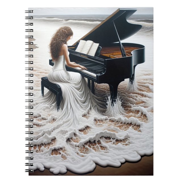 Carnet Pianiste Dans Le Surf Frothy (Devant)