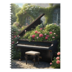 Carnet Piano en Fleur - peinture jardin