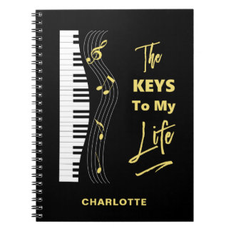 Carnet Piano Keyboard Players Fun Music Notes