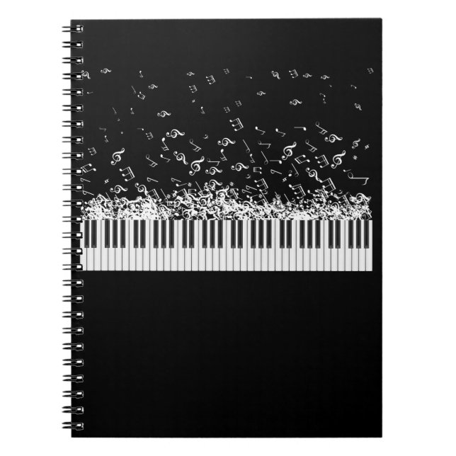 Carnet Piano Music Notes Instrument Musicien Pianiste (Devant)