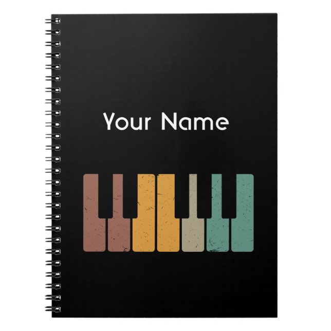 Carnet Piano personnalisé vintage (Devant)