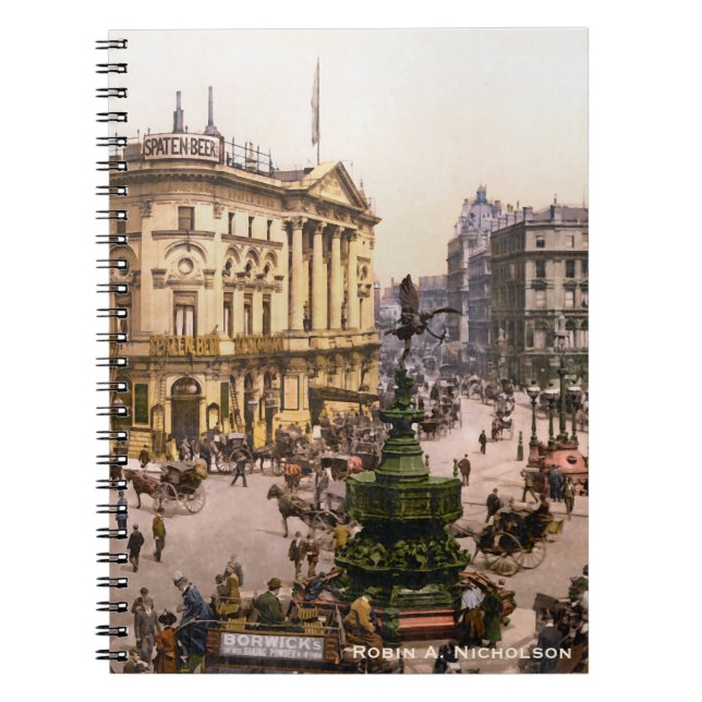 Carnet Piccadilly Circus Londres Angleterre Personnalisé (Devant)
