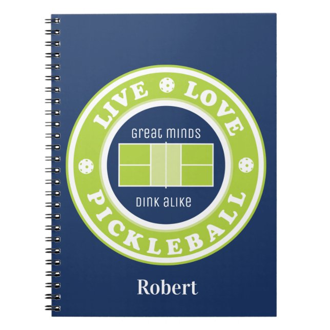 Carnet Pickleball : live, amour, pickleball, texte person (Devant)