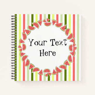 Carnet Pièces de pastèque Texte mince