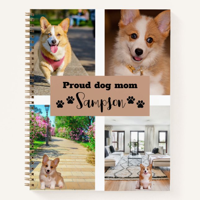 Carnet Pièces photo personnalisées de la maman de chien m (Devant)