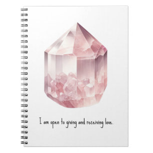 Carnet Pierre de Rose Quartz Rose Magie de l'Amour