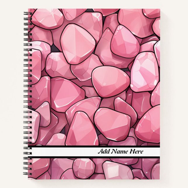 Carnet Pierres roses modernes marbrées (Devant)