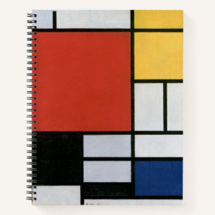 Carnet Piet Mondrian Rouge Bleu Jaune Art Abstrait