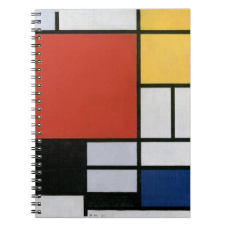 Carnet Piet Mondrian Rouge Bleu Jaune Art Abstrait