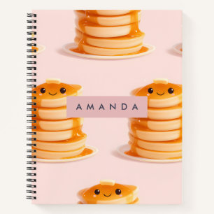 Carnet Pile de crêpe Cute Kawaii personnalisée au sirop