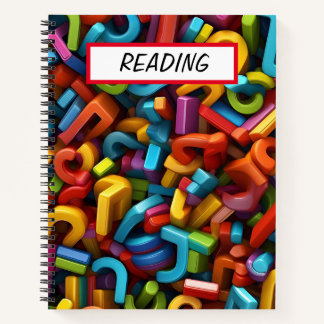 CARNET PILE DE FORMES ET LETTRES BRILLANTES