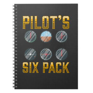 Carnet Pilotes Six Pack Humour de vol Avion d'entraîneme