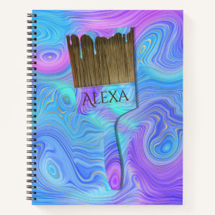 Carnet Pinceau de peinture Abstrait 3D