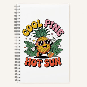 Carnet Pine Cool Soleil Chaud Rétro Ananas Ambiance Été
