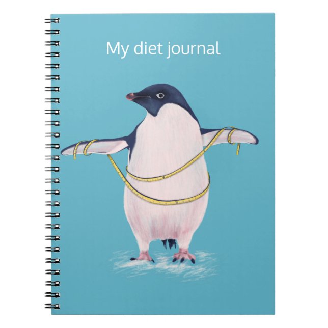 Carnet Pingouin gras à l'alimentation mignonne Oiseau drô (Devant)
