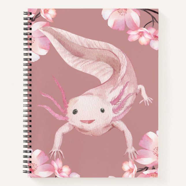 Carnet Pink Axolotl Spiral Notebook (Devant)
