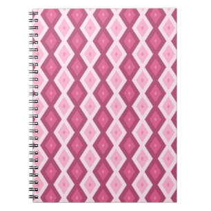Carnet Pink diamond pattern
