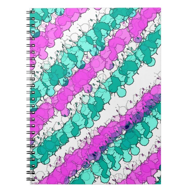 Carnet Pink et Turquoise Splatt détendu (Devant)