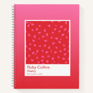 Carnet Pink Floral Gradient Spiral Notebook