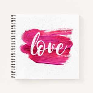 Carnet Pink Oil Paint Love citation design moderne minima