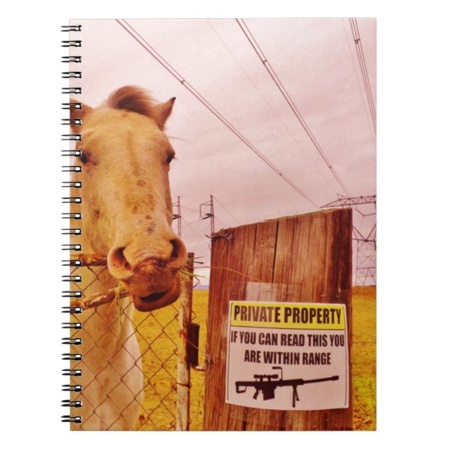 Carnet Pink Private Property Horse (Devant)