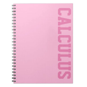 Carnet Pink Varsity Letter Patch School Subject Notebook