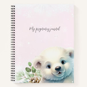Carnet Pink Winter My Pregancy mignonne Polar Bear Journa