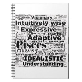 Carnet Pisces Mot Cloud Inspiration Zodiaque